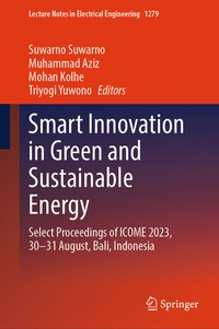 Enlarge image Cover: Smart Innovation in Green and Sustainable Energy - Springer