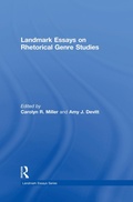 Cover: Landmark Essays on Rhetorical Genre Studies - Routledge