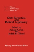 Cover: State Formation and Political Legitimacy - Routledge