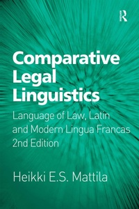 Abbildung von: Comparative Legal Linguistics - Routledge