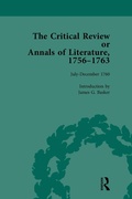Cover: The Critical Review or Annals of Literature, 1756-1763 Vol 10 - Routledge