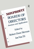 Cover: Nonprofit Boards of Directors - Routledge