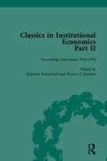 Cover: Classics in Institutional Economics, Part II, Volume 10 - Routledge