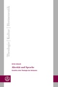 Cover: Alterit&auml;t und Sprache - Evangelische Verlagsanstalt