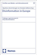 Cover: Disinformation in Europe - Nomos