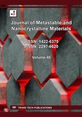 Cover: Journal of Metastable and Nanocrystalline Materials Vol. 40 - Trans Tech Publications Ltd