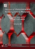 Cover: Journal of Metastable and Nanocrystalline Materials Vol. 40 - Trans Tech Publications Ltd