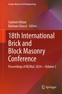 Cover: 18th International Brick and Block Masonry Conference - Springer