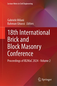 Enlarge image Cover: 18th International Brick and Block Masonry Conference - Springer