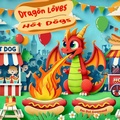 Cover: Dragon Loves Hot Dogs (Dragon's Yummy Yums) - Dan Owl Greenwood