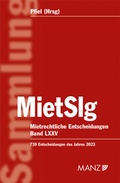 Cover: Mietrechtliche Entscheidungen MietSlg - Manz