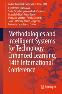 Enlarge image Cover: Methodologies and Intelligent Systems for Technology Enhanced Learning, 14th International Conference - Springer