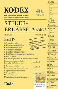 Abbildung von: KODEX Steuer-Erlässe 2024/25, Band IV - Linde