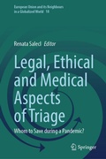 Cover: Legal, Ethical and Medical Aspects of Triage - Springer