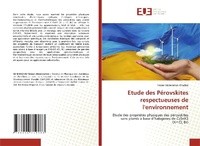 Abbildung von: Etude des Perovskites respectueuses de l'environnement - Editions Universitaires Europeennes