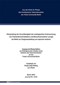 Cover: &Uuml;berpr&uuml;fung der Zuverl&auml;ssigkeit der zytologischen Untersuchung von Tracheobronchialsekret und Bronchoalveol&auml;rer Lavage als Mittel zur Diagnosestellung von equinem Asthma - Mensch & Buch