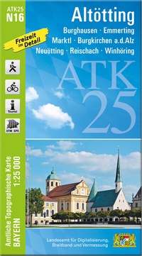 Abbildung von: ATK25-N16 Altötting (Amtliche Topographische Karte 1:25000) - Landesamt für Digitalisierung, Breitband und Vermessung, Bayern