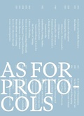 Cover: As for Protocols - Amherst College Press