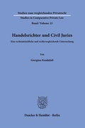 Abbildung von: Handelsrichter und Civil Juries - Duncker & Humblot