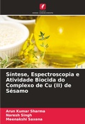 Cover: Sintese, Espectroscopia e Atividade Biocida do Complexo de Cu (II) de Sesamo - Edicoes Nosso Conhecimento
