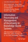 Cover: Information Processing and Management of Uncertainty in Knowledge-Based Systems - Springer