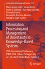 Cover: Information Processing and Management of Uncertainty in Knowledge-Based Systems - Springer