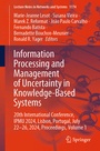 Cover: Information Processing and Management of Uncertainty in Knowledge-Based Systems - Springer