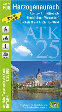Abbildung von: ATK25-F08 Herzogenaurach (Amtliche Topographische Karte 1:25000) - Landesamt für Digitalisierung, Breitband und Vermessung, Bayern