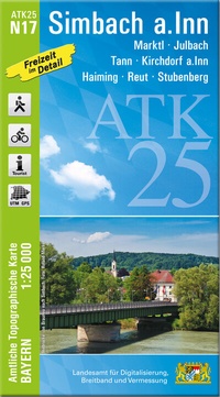 Abbildung von: ATK25-N17 Simbach a.Inn (Amtliche Topographische Karte 1:25000) - Landesamt für Digitalisierung, Breitband und Vermessung, Bayern