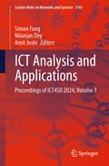 Cover: ICT Analysis and Applications - Springer