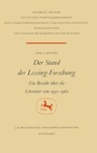 Cover: Der Stand der Lessing-Forschung - J.B. Metzler