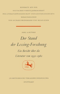 Enlarge image Cover: Der Stand der Lessing-Forschung - J.B. Metzler