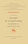 Cover: Der Stand der Lessing-Forschung - J.B. Metzler