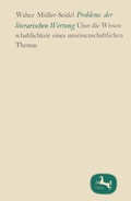 Cover: Probleme der literarischen Wertung - J.B. Metzler