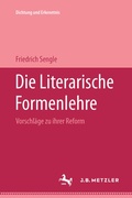 Cover: Die Literarische Formenlehre - J.B. Metzler