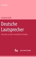 Cover: Deutsche Lautsprecher - J.B. Metzler
