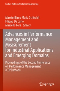 Enlarge image Cover: Advances in Performance Management and Measurement for Industrial Applications and Emerging Domains - Springer