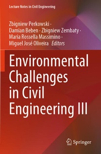 Enlarge image Cover: Environmental Challenges in Civil Engineering III - Springer
