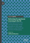 Cover: Reforming Occupational Licensing in the US - Palgrave Macmillan