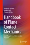 Cover: Handbook of Plane Contact Mechanics - Springer