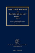 Cover: Max Planck Yearbook of United Nations Law, Volume 27 (2023) - Martinus Nijhoff