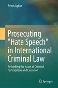 Cover: Prosecuting "Hate Speech" in International Criminal Law - Springer