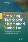 Cover: Prosecuting "Hate Speech" in International Criminal Law - Springer