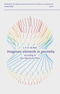 Abbildung von: Imaginary elements in geometry - Verlag am Goetheanum