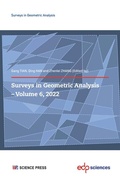 Cover: Surveys in Geometric Analysis - Volume 6, 2022 - EDP sciences
