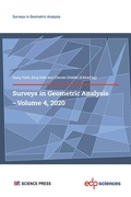 Cover: Surveys in Geometric Analysis - Volume 4, 2020 - EDP sciences