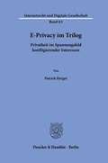 Abbildung von: E-Privacy im Trilog - Duncker & Humblot