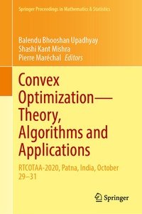 Enlarge image Cover: Convex Optimization-Theory, Algorithms and Applications - Springer