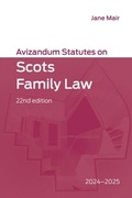 Cover: Avizandum Statutes on Scots Family Law - Edinburgh University Press