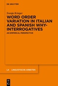 Cover: Word order variation in Italian and Spanish why-interrogatives - De Gruyter